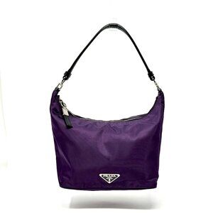 Authentic Vintage Prada Semitracolla Tessuto Sirio Shoulder Bag Purple